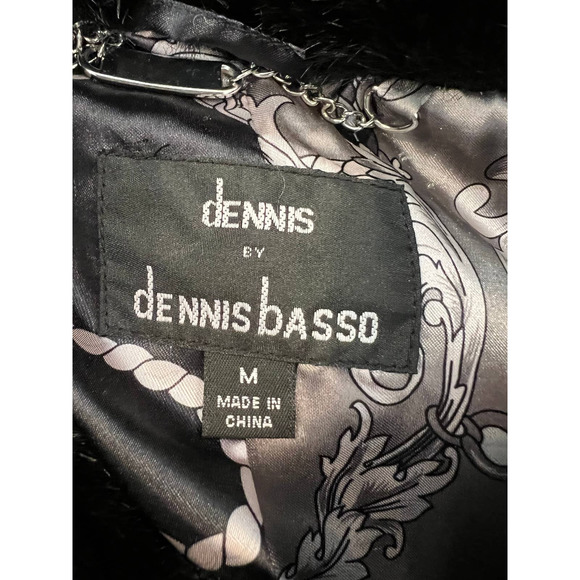 Dennis Basso faux fur black sable coat M - Picture 6 of 8